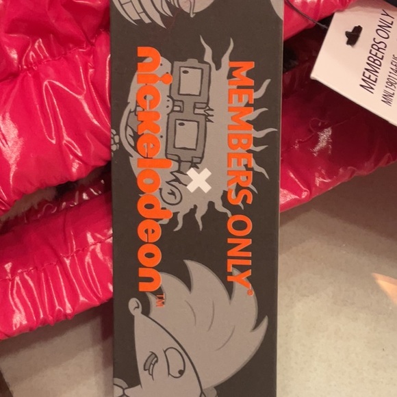 Members Only Nickelodeon Shiny Fuchsia Puffer Jacket NWT    FREE SHIPPING! - Picture 6 of 15